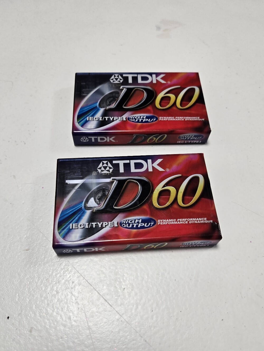TDK D60 2 Blank Cassette Tapes IECI Type I High Output New Sealed